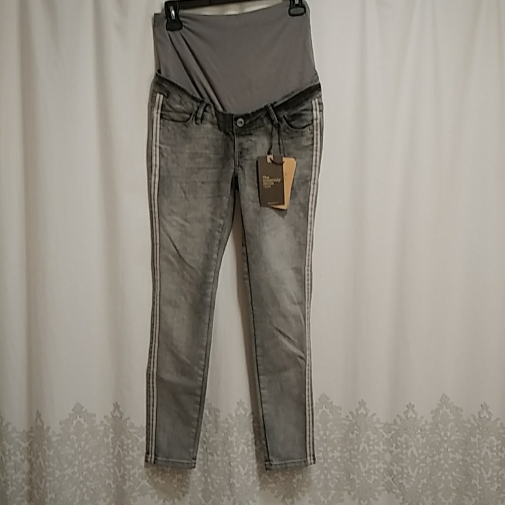 Npps skinny fit maternity grey aged jeans